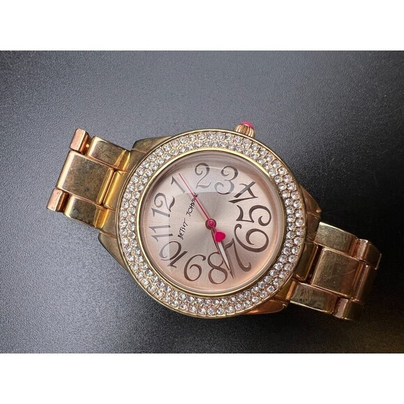 Betsey Johnson Rose Gold and Crystal Watch - Picture 1 of 5